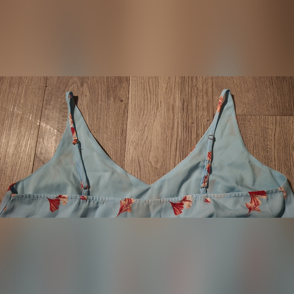 Banana Republic pink tulip sky blue camisol tank, size Medium - Picture 9 of 11